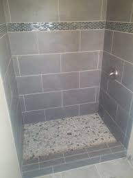 12x24 Grey Slate Tile With Glass Liner And Beach Pebble Pan For Oxnard Police Officer Another Happy Yelp Cus Shower Tile Shower Wall Tile Bathroom Shower Tile