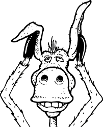 Donkey coloring page for toddlers. Free Printable Donkey Coloring Pages For Kids