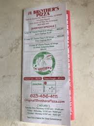 Brothers pizza is just what the name implies; Original 1 Brothers Pizza 7440 W Cactus Rd Ste A 15 Peoria Az Restaurants Mapquest