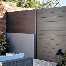 Privacy fence slats and louvers for ornamental fence styles fits ornamental steel and aluminum fence and railing sections fits ornamental pickets the fence slats pivot 90° easily so you may change all of them or some of them at any time in a very short amount of time. Blooma Neva Composite Fence Slat W 1790mm H 155mm Pack Of 3 Fence Slats Fence Design Patio Fence
