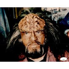 Richard Herd Signed Star Trek Next Generation "L'Kor" 8x10 Photo #1 JSA COA  TNG