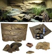 The Diego Deluxe 3 Sided 3 Foot Reptile Decor Kit In 2020 Reptile Decor Gecko Terrarium Leopard Gecko Terrarium