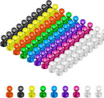 HongyiTime 90 PCS Colorful Strong Magnetic Push Pin Magnets, Office /  Classroom Magnets,8 Assorted Color, Perfect to use as Kitchen Home and  School, ...