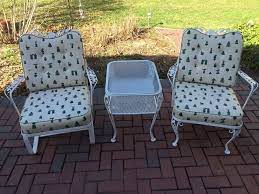 Vintage Woodard Wrought Iron Patio Set 2 Chairs Table Very Nice Vintage Patio Wrought Iron Patio Set Vintage Patio Furniture