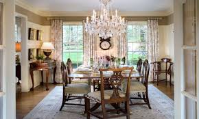Oval or rectangular tables can take a slightly wider chandelier. Dining Room Crystal Chandelier Dining Room Chandelier Traditional Dining Room Chandelier Dining Room Wainscoting