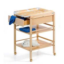 table de change bebe en hetre et panneaux de melaminee 4 roulettes bloquantes 2 tablettes de rangement table a langer table a langer geuther meuble a langer