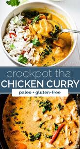 Crockpot Thai Chicken Curry Recipe Crockpot Recipes Easy Cooker Recipes Curry Chicken Recipes