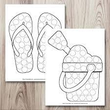 11 free printable summer dot marker coloring pages the artisan life
