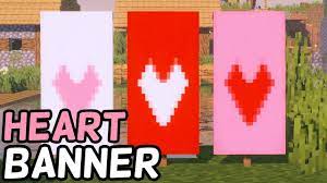 The cute heart was contributed by anonymous on may 13th, 2015. How To Make A Heart Banner In Minecraft 1 15 Loom Crafting Youtube