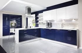 Divine Renovations Kitchens Colour Pop Blue Colour White Contrast Modern Kitchen In 2020 Modern Kitchen Design Modern Kitchen Modern Kitchen Colours