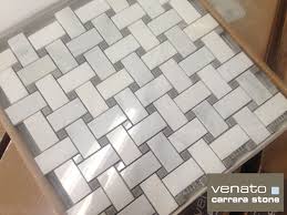 Used on its own or alongside other tile patterns, woven tile designs render a timeless recognizable look that will suit any indoor or outdoor project. Carrara Venato 1 2 Bursa Beige Basketweave Mosaic Tile The Builder Depot Blog