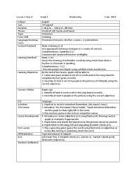 Submitted 1 year ago * by burgleurgle. Lesson Plan Yr 3 2019 English Language Teachers