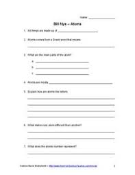 You can use any of the handouts to fit your ne. Bill Nye Video Questions Lesson Plans Worksheets