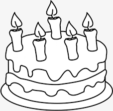 Birthday cake line drawing vectors (1,264). Odjov2ukgpy6pm