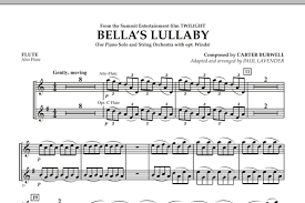 Hal leonard at sheet music plus. Paul Lavender Bella S Lullaby From Twilight Flute Alto Flute Sheet Music Notes Chords Film Tv Partiture Orchestra Download Printable Pdf 280901
