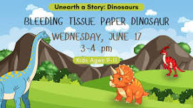 Unearth a Story: Bleeding Tissue Paper Dinosaur