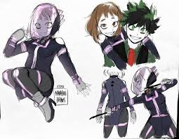 Evil Au My Hero Hero Villain Deku Ochako uraraka cosplay workout and guide: evil au my hero hero villain deku