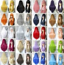 Black And Pink Striped Wig Long Cosplay Wig Straight Heat Resistant Synthetic Hair 80cm Bangs Anime Costume Wig Hairstyles Wigs Cosplay Wigs