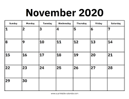 November 2020 Calendar Printable Google Search In 2020 October Calendar August Calendar Calendar Printables