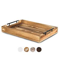 Good idea for jewelry storage. Wooden Serving Trays For Ottomans 20x14 Farmhouse Tray Large Ottoman Tray With Handles Ottoman Trays Home Decor Wooden Trays For Coffee Table Rustic Tray For Ottoman Coffee Table Tray Talkingbread Co Il
