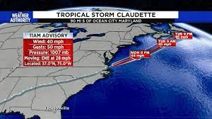 Jun 19, 2021 · claudette became a tropical storm once again over eastern north carolina early on the morning of june 21, based on an observation of a brief period of sustained tropical storm force winds just. Tropical Storm Claudette Moves Away From The Carolinas