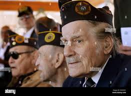 Derek Mumford, U.S. Air Force Korean War veteran, right, Dave Goldberg, WW  II U.S. Army veteran, center, and Stanley Goldberg, U.S. Air Force Korean  War veteran, left, all members of Jewish War