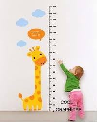 Wall Decal Giraffe Growth Chart Wall Decal Children Wall