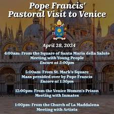 Catholic Faith Network | Join CFN on April 28th - Live from Venice, Italy  for Pope Francis' Pastoral Visit. Available on your local cable providers,  streaming dev... | Instagram