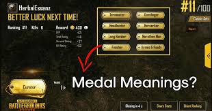 Pubg Mobile All Medals List And Their Meaning 2019 Meant To Be Medals Win Or Lose