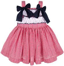 Vestido estampado loros y mariposas, con doble volante en bajo vestido en tul superpuesto. Lappepa Moda Infantil Vestido Nina Vichy Rojo Volantes Fruncidos En Blanco Missbaby