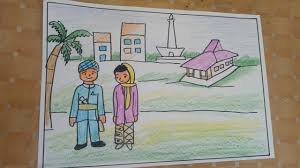 Perhatikan gambar tempat ibadah agama di indonesia. Anak Indonesia Kreatip Cara Menggambar Poster Tema Budaya Indonesia Buat Anak Sd Mr Drawing Trick Youtube