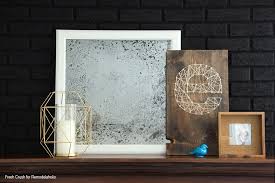 I had an idea to cut them and make tiles for a larger frame and antique them to look old and interesting. Remodelaholic The Easiest Technique To Make A Diy Antique Mirror