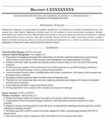 The opportunity the customer is the focus of everything we do, and millions of end users rely on our products daily. Client Portfolio Manager Resume Example Company Name Brooklyn New York