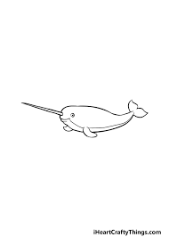 It made me fall in love with these creatures! Narwhal Drawing How To Draw A Narwhal Step By Step
