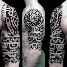 In the top picture these is a very nice example of meaningful tribal tattooing. Tribal Tattoos Arm Sleeves Nice