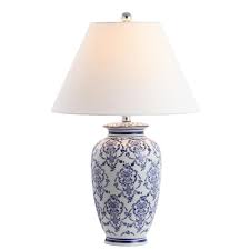 Jonathan Y Juliana 26 25 In Chinoiserie Ceramic Led Table Lamp Blue White