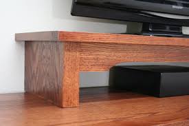 Mission Oak Style TV Riser Stand in Cherry Finish Arts and Craft Handmade  Custom Sizing