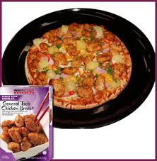 General Tso S Pizza With A Premade Pizza Crust Apply A Mix Of Pizza Sauce And Innovasian Cuisine S General Tso S Sauce Spri Pizza Snacks Food Premade Pizza