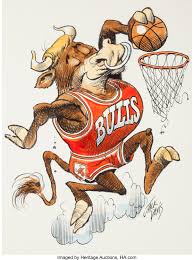 The bulls compete in the national basketball association as. Jack Davis Chicago Bulls Basketball Illustration Original Art Hot Lot 93521 Heritage Auctions