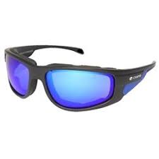 Blue Revo Padded Motorcycle Glasses In 2021 Blue Mirrors Glasses Biker Leather