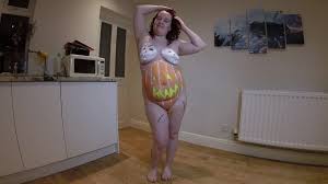 Halloween Pumpkin Queen Body Paint: Pregnant Porn feat. Littlevixen by  Onlyfans | xHamster