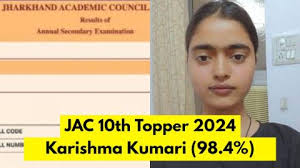 JAC 10th Topper 2024 Karishma Kumari with 98.4% wants to join NASA