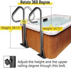 Check spelling or type a new query. Amazon Com Vevor Hot Tub Handrail 600lbs Capacity Spa Side Handrail 56 Slide Under Base Spa Steps Hot Tub Stainless Steel Spa Side Step Sponge Rubber Grip Frosted Design Hot Rail Tube For