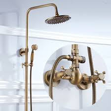 Required fields are marked *. Bathroom Retro Antique Copper Brass Shower Set Wall Mounted Phone Ceramic Handheld Mixer Tap Faucet Shower Faucet Sets Shower Faucet Tub And Shower Faucets