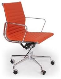 Mid Century Modern Office Chair Houzz Com Control Brand Leather Executive Offi Mid Century Modern Office Chair Mid Century Office Mid Century Modern Office