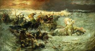 Pharaoh and His Army Drowning in the Red Sea