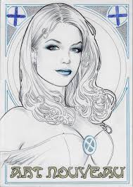 Emma Frost Blank Cover Edition Art Nouveau Art Book by Fred Ian