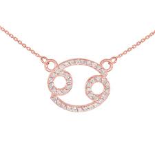 5 out of 5 stars (1,572) 1,572 reviews $ 17.99 free shipping favorite add to. Diamond Cancer Zodiac Pendant Necklace In 10k Rose Gold Gold Boutique