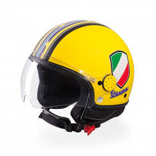 Vespa V Stripes Helmet Yellow