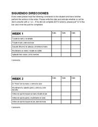 ¿quieres aprender español o inglés con nosotros? Following Directions Spanish Siguiendo Direcciones Espanol By Emily Powers